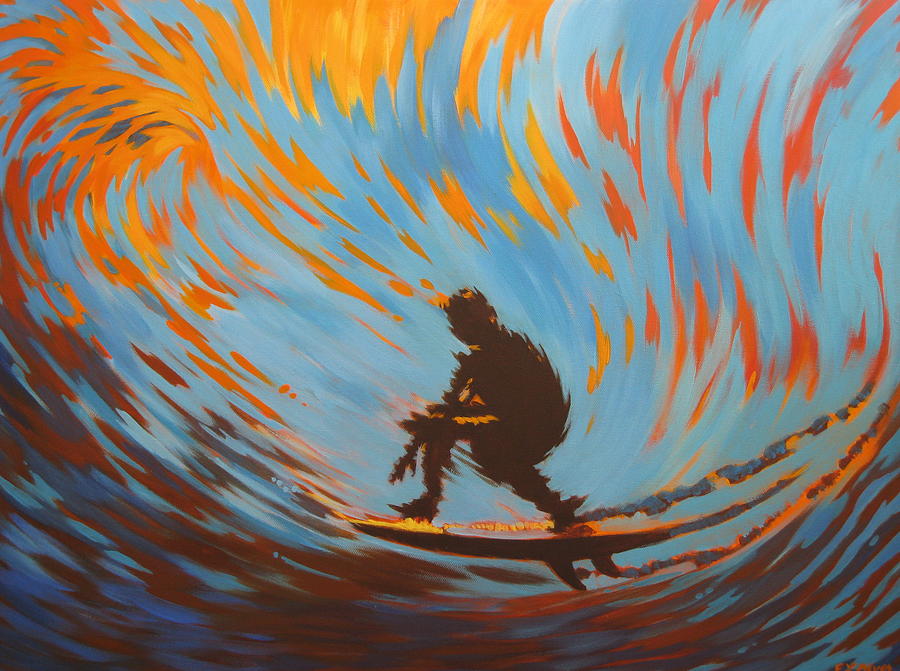 Abstract shop surf painting