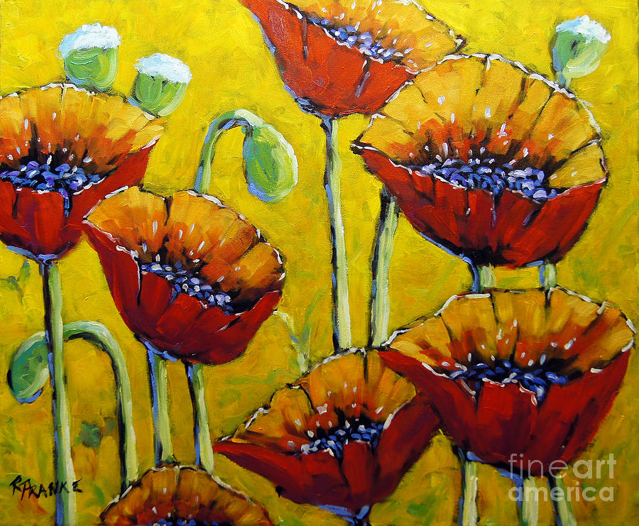 Abstract Sweet Poppies by Prankearts Painting by Richard T Pranke