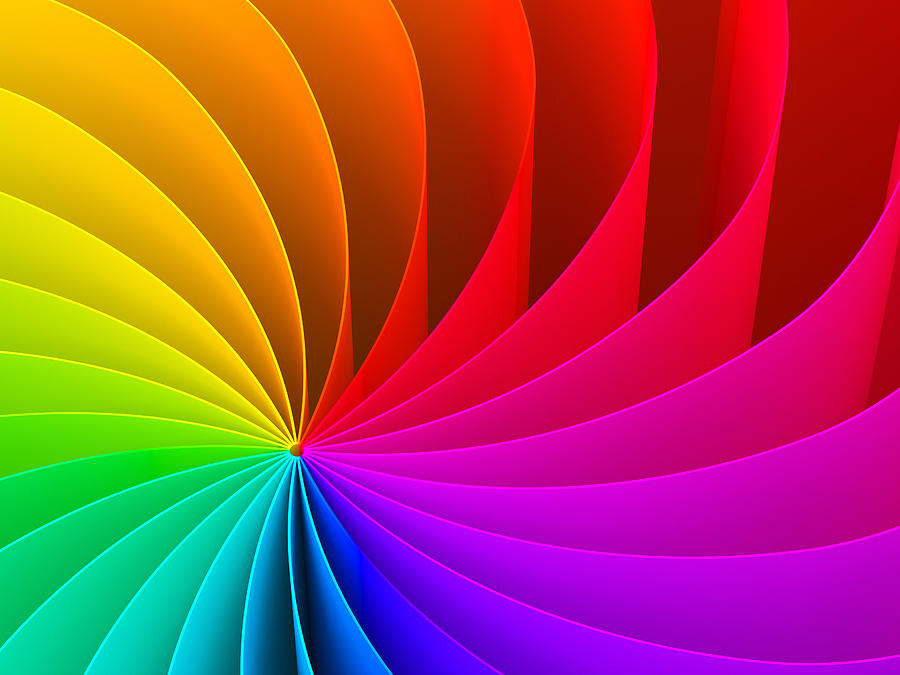 Abstract swirl pattern of rainbow color spectrum Photograph by Hh5800