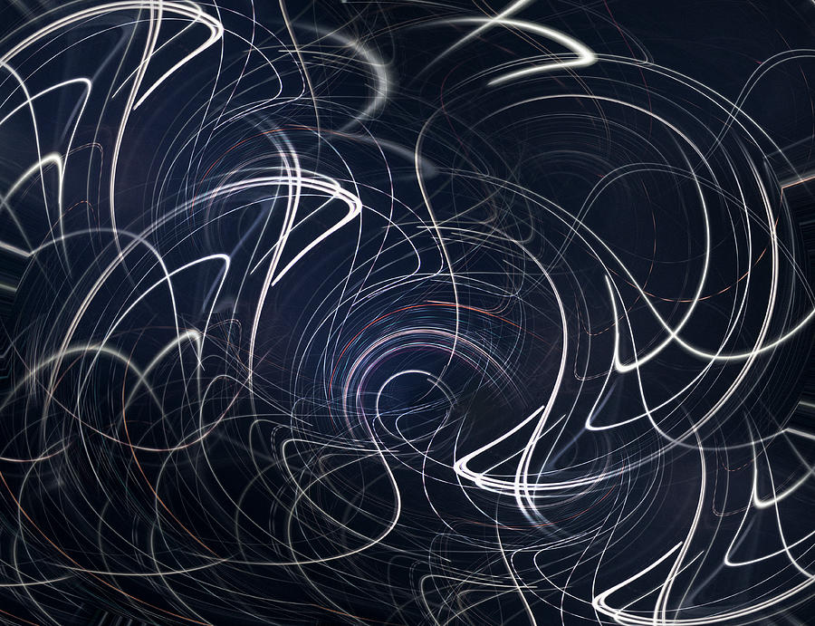 Abstract Swirling Chaotic Light Trails Photograph by Ikon Ikon Images