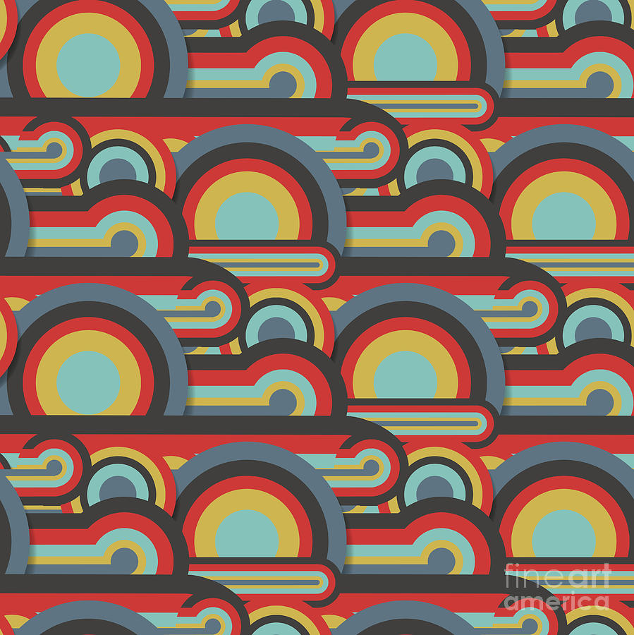 Curl Digital Art - Abstract Textile Seamless Pattern by Dark Ink Curl Digital Art - Abstract Textile Seamless Pattern by Dark Ink