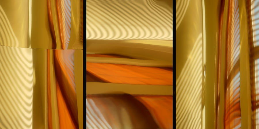 Abstract Triptych - Omaha Library Building Photograph by Nikolyn McDonald