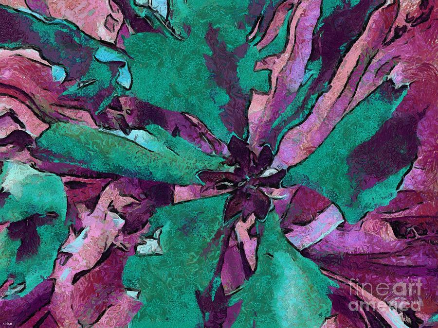 Abstract Tulip Mixed Media by SiriSat - Fine Art America