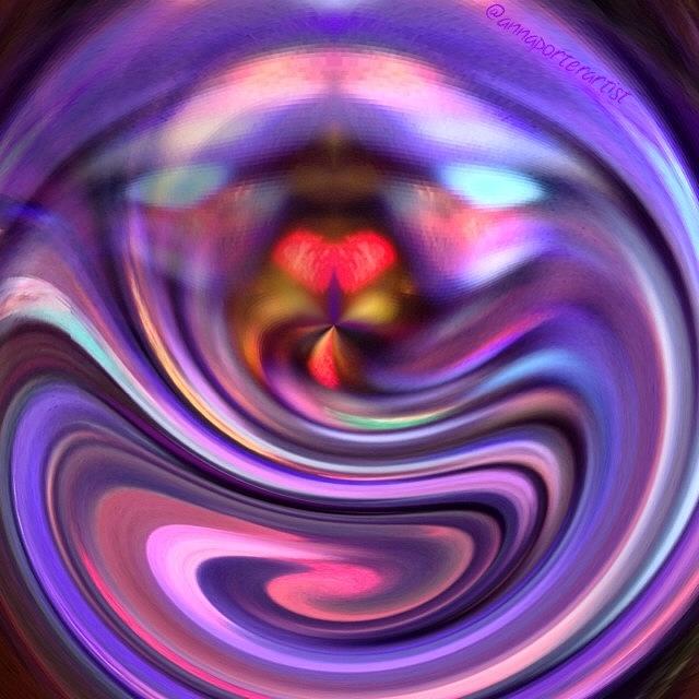 Abstract Photograph - Abstract Twirled - Christmas Ornament by Anna Porter