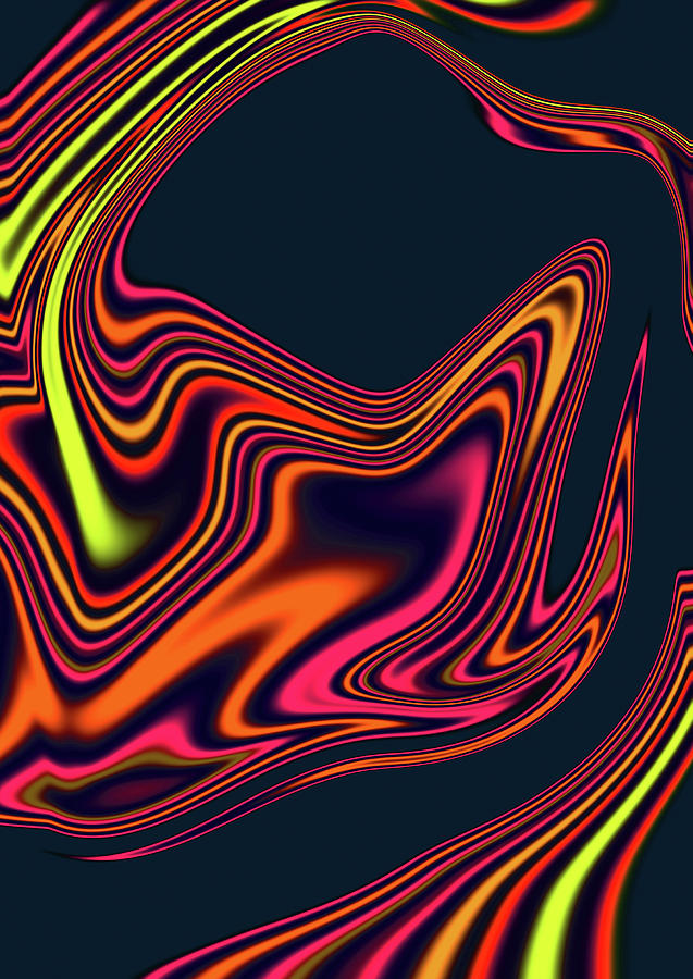 Abstract Photograph - Abstract Vibrant Distorted Wave Pattern by Ikon Images