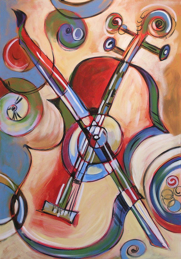 Abstract Violin Music Art Painting ... Sound of Music Painting by Amy Giacomelli