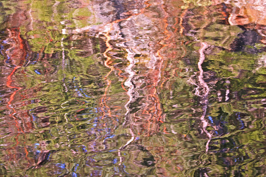 Abstract Photograph - Abstract Water Reflections 1 by Peggy Collins