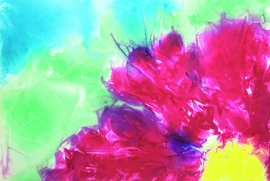 Abstract Watercolor Flower Painting Digital Art by Brad Rickerby