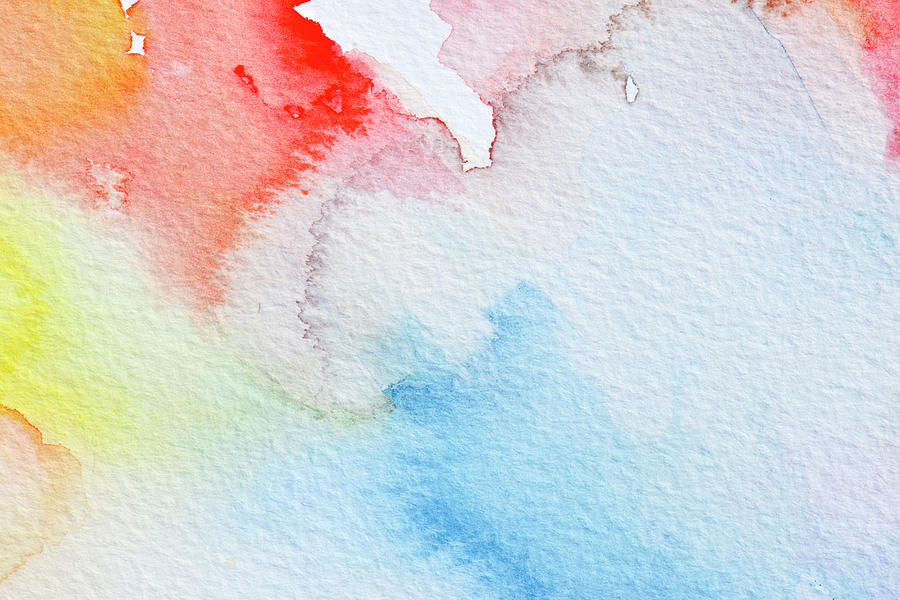 Abstract Watercolour Hadpainted Clouds Photograph by Kathy Collins