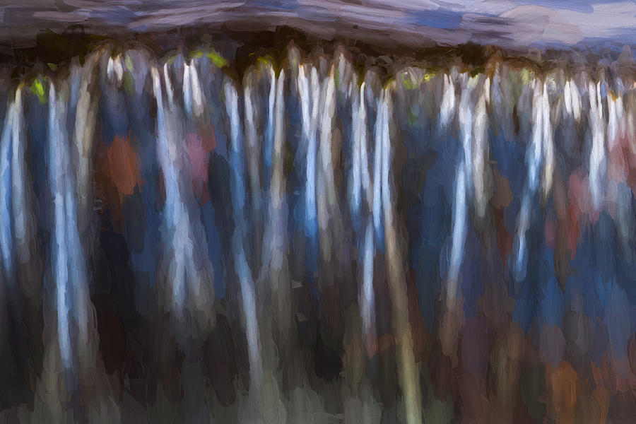 Abstract Waterfalls Childs National Park Painted  Photograph by Rich Franco