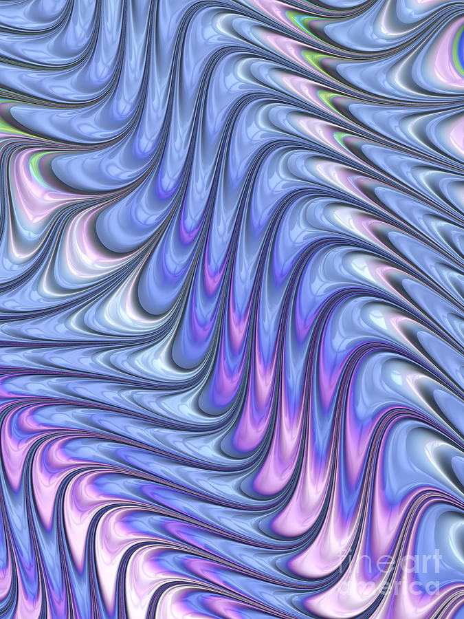 Space Digital Art - Abstract Waves by John Edwards
