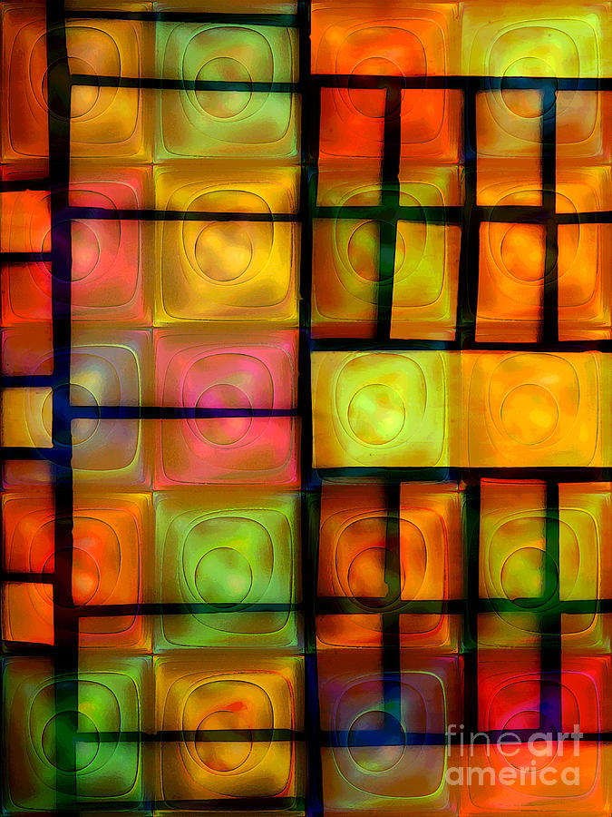Abstract Digital Art - Abstract Windows by Klara Acel