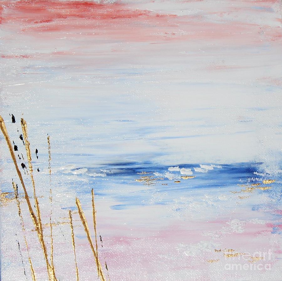 Abstract winter Painting by Susanne Baumann