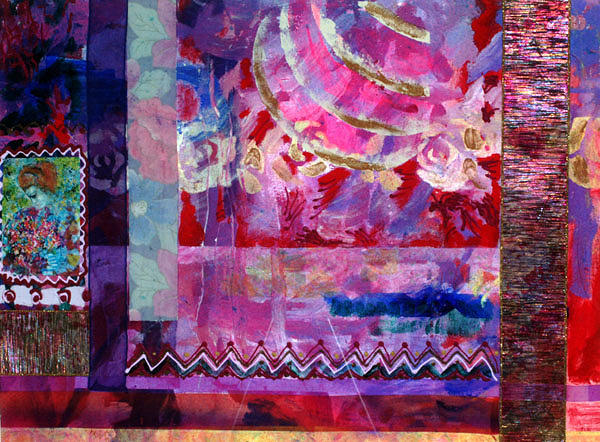 Abstract With Pink Mixed Media by Rosalyn Kliot - Fine Art America