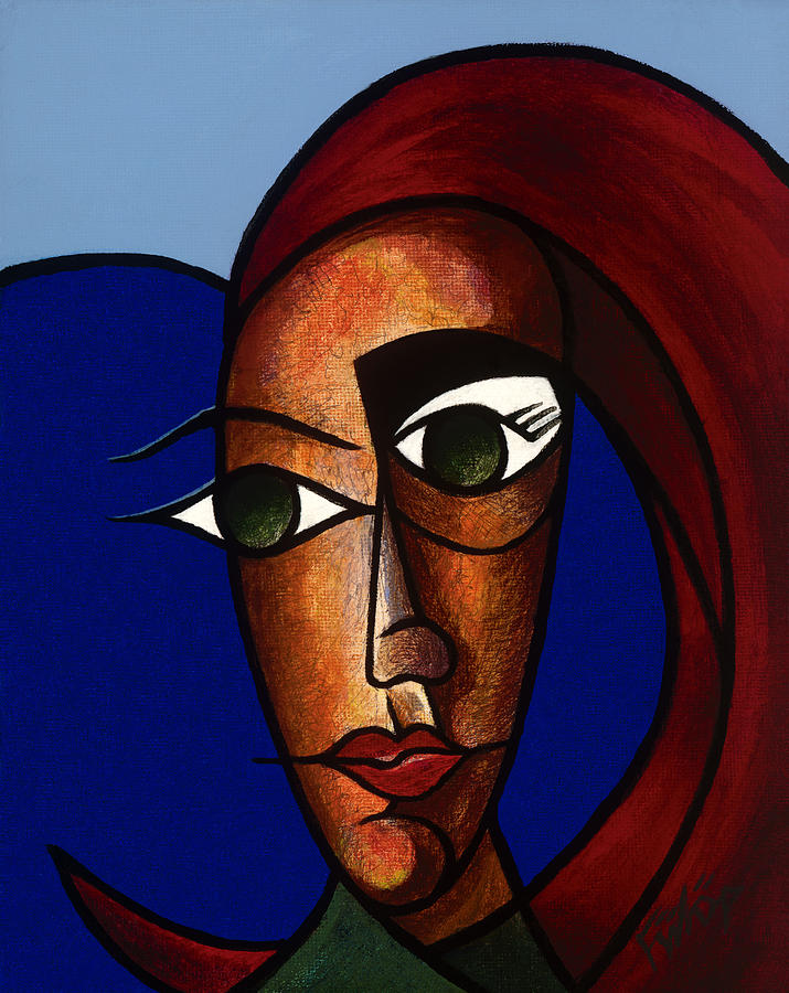 Abstract woman face by Janos Fulop