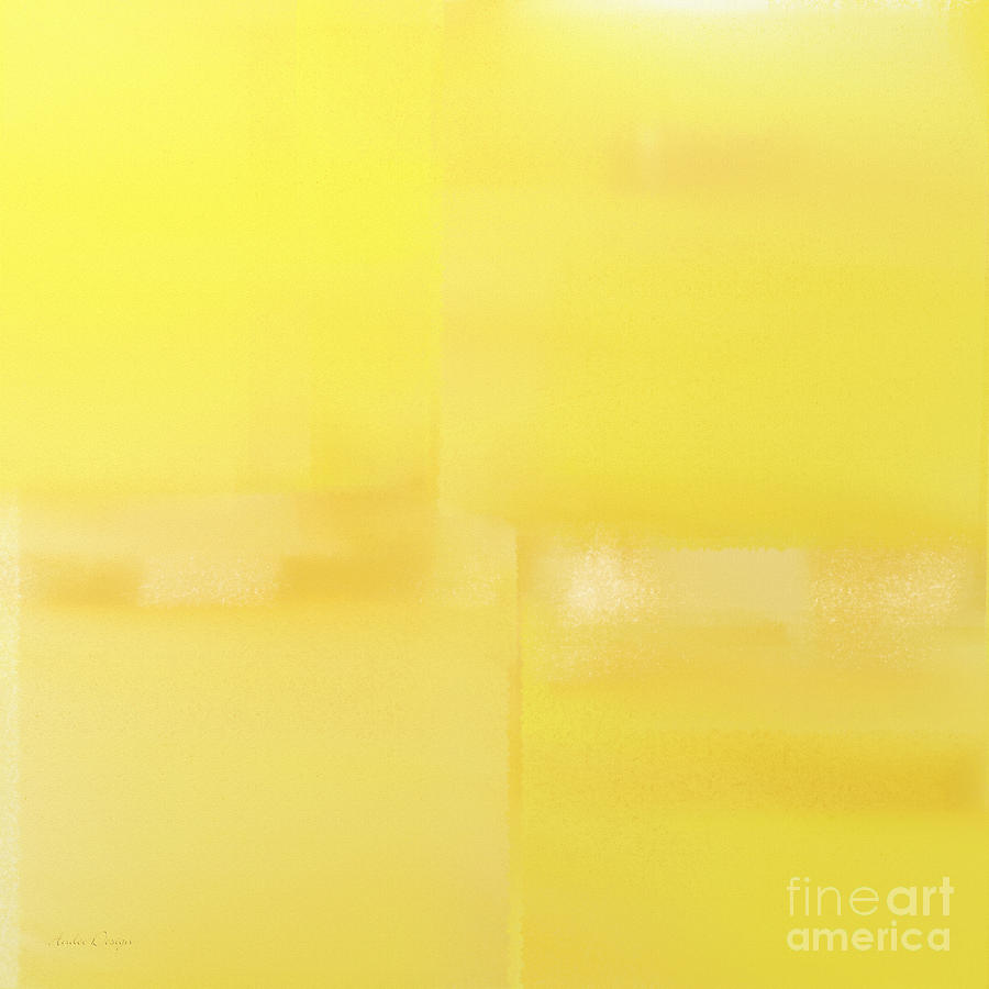 Abstract Yellow 4 Square Digital Art by Andee Design