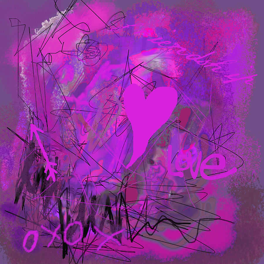 Abstracted Valentine In Purple Photograph by Suzanne Powers
