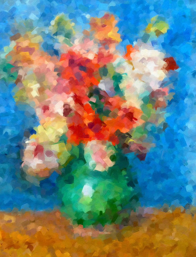 Abstract Painting - Abstracting Renoir by Georgiana Romanovna