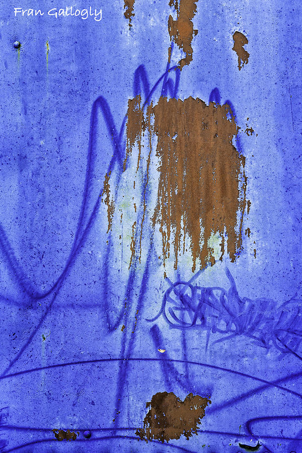 Abstraction in Blue Graffiti Photograph by Fran Gallogly