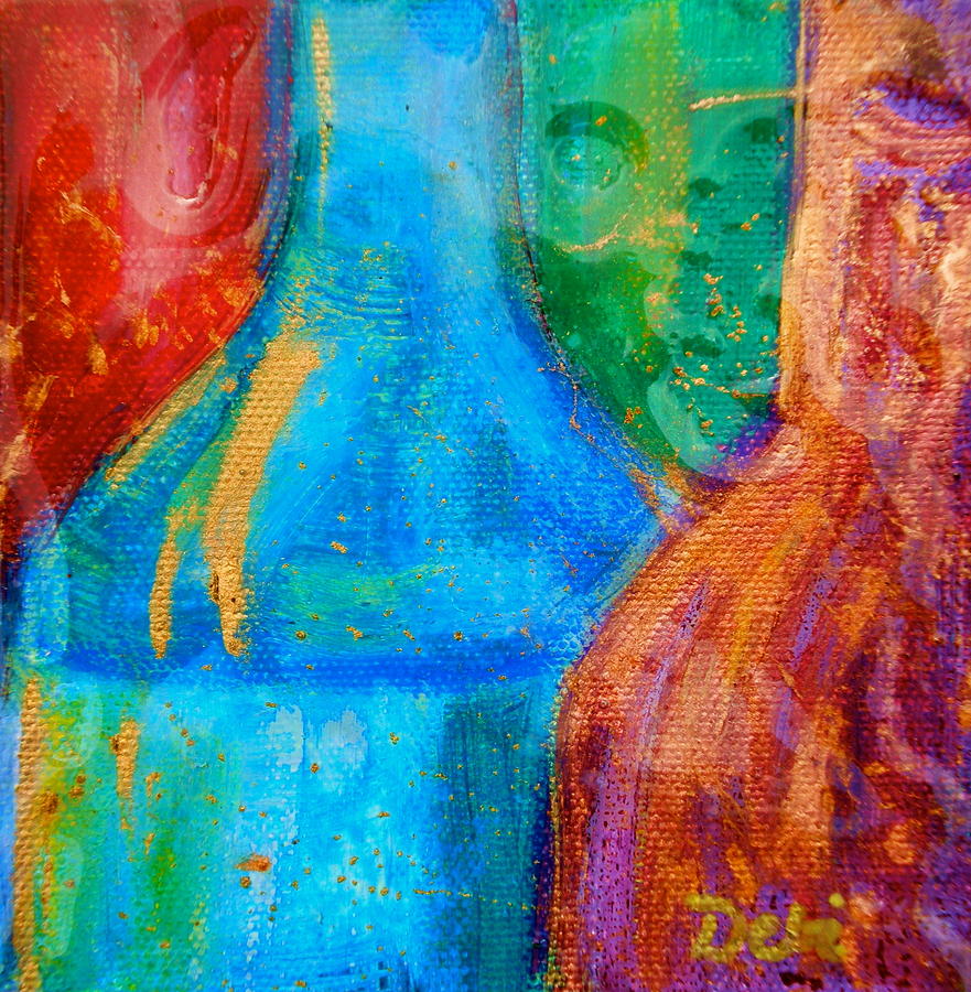 Abstraction Of Bottles Painting