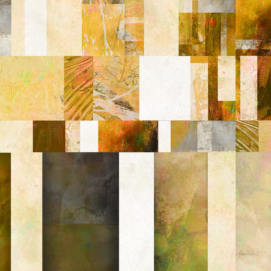 Abstract Digital Art - Abstraction on a Square Three by Ann Powell