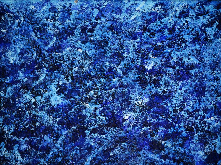 Abstrct Pannel Blue  Painting by P Dwain Morris