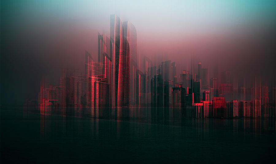 Abstract Photograph - Abu Dabhi Skyline by Carmine Chiriaco