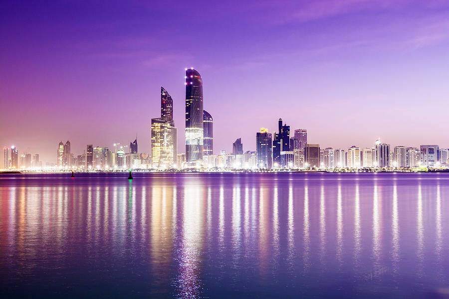 Abu Dhabi City Skyline United Arab Emirates Photograph by Deejpilot