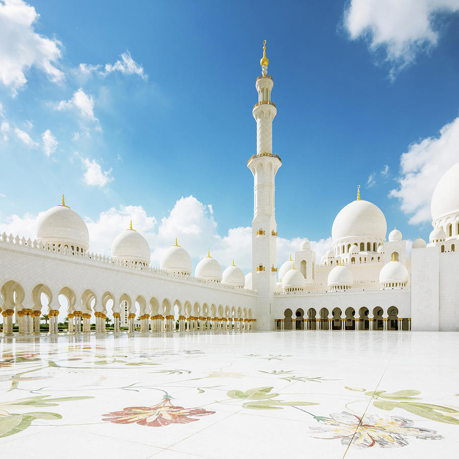 Abu Dhabi Mosque Photograph by Alexander Hafemann