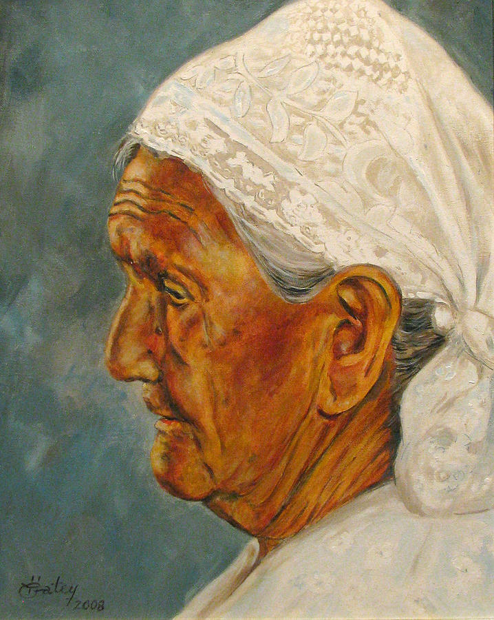 Grandmother Painting - Abuela de La Cruz by Pat Haley