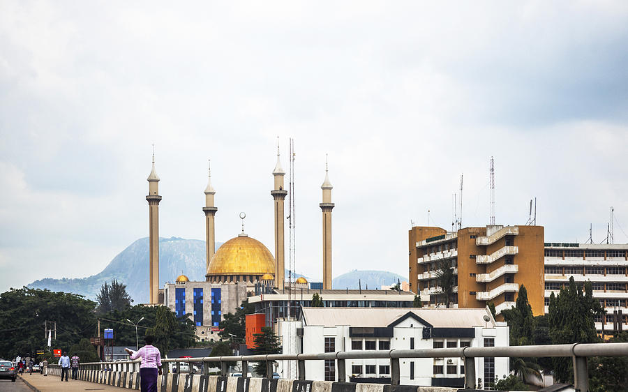 Abuja view with National Mosque, Nigeria. Photograph by Peeterv