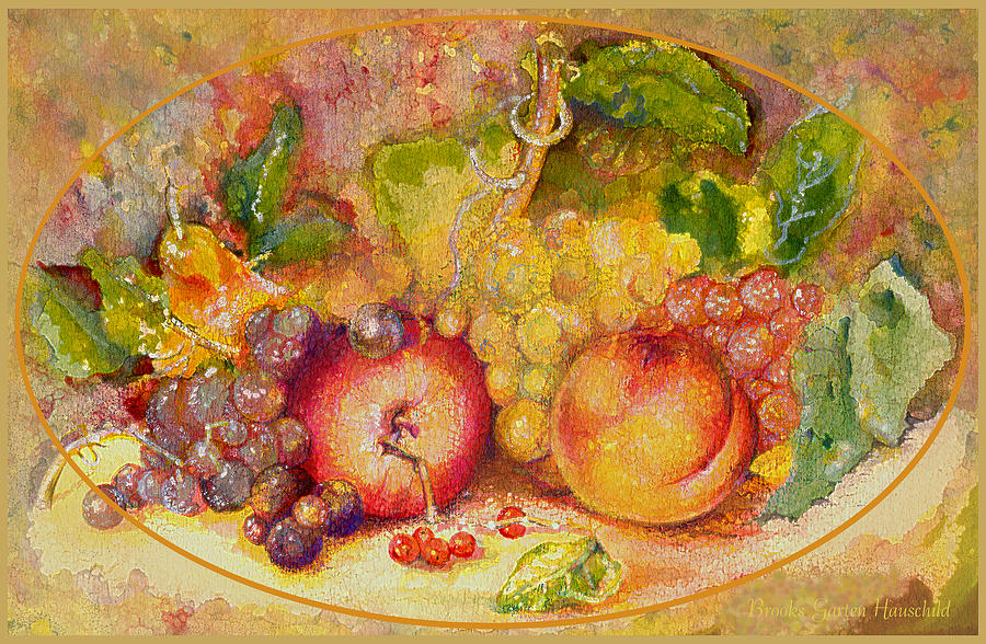 Abundance - Original Watercolor Still Life - Original Art Painting by Brooks Garten Hauschild