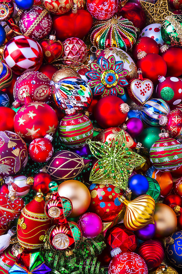 Christmas Photograph - Abundance Of Christmas Ornaments  by Garry Gay