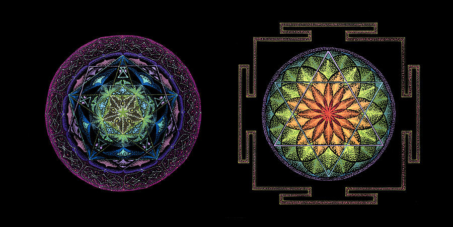 Healing Mandala Painting - Abundance  Prosperity - fine art prints by Keiko Katsuta
