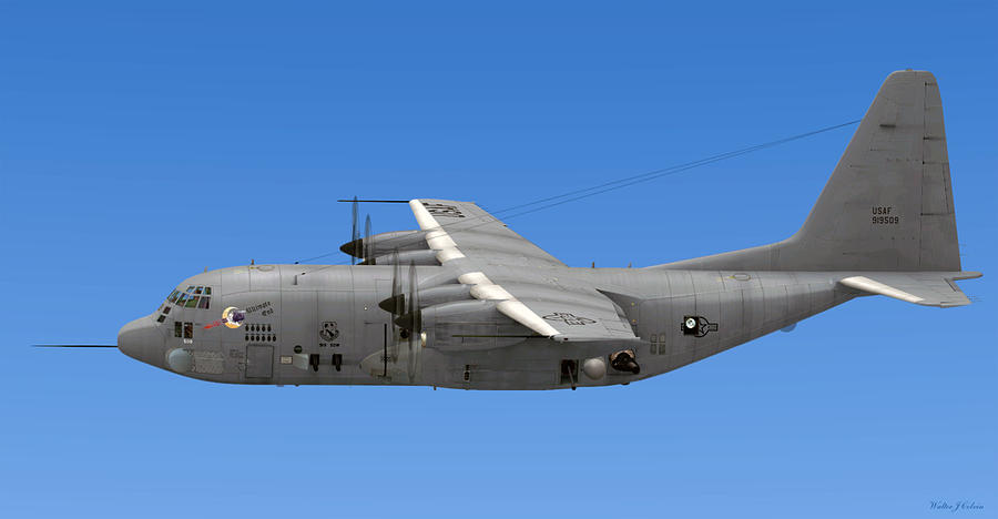 Ground Attack Aircraft Digital Art - AC-130 Gunship Spectre by Walter Colvin
