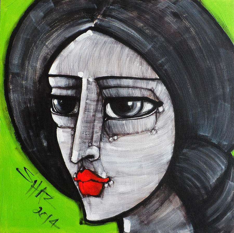 Ac-saz-003 Painting by Shazia Salman