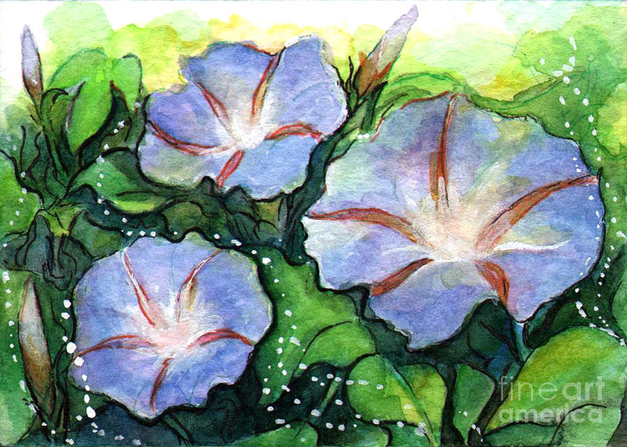Flower Painting - Ac322 Morning Glory by Kirohan Art