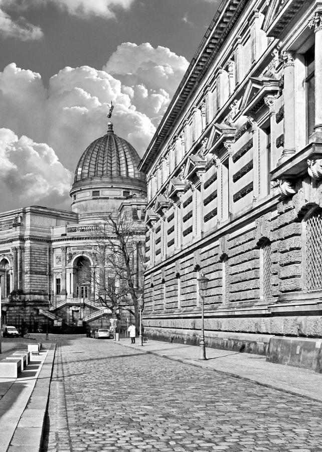 Black And White Photograph - Academy of Arts Dresden by Alexandra Till