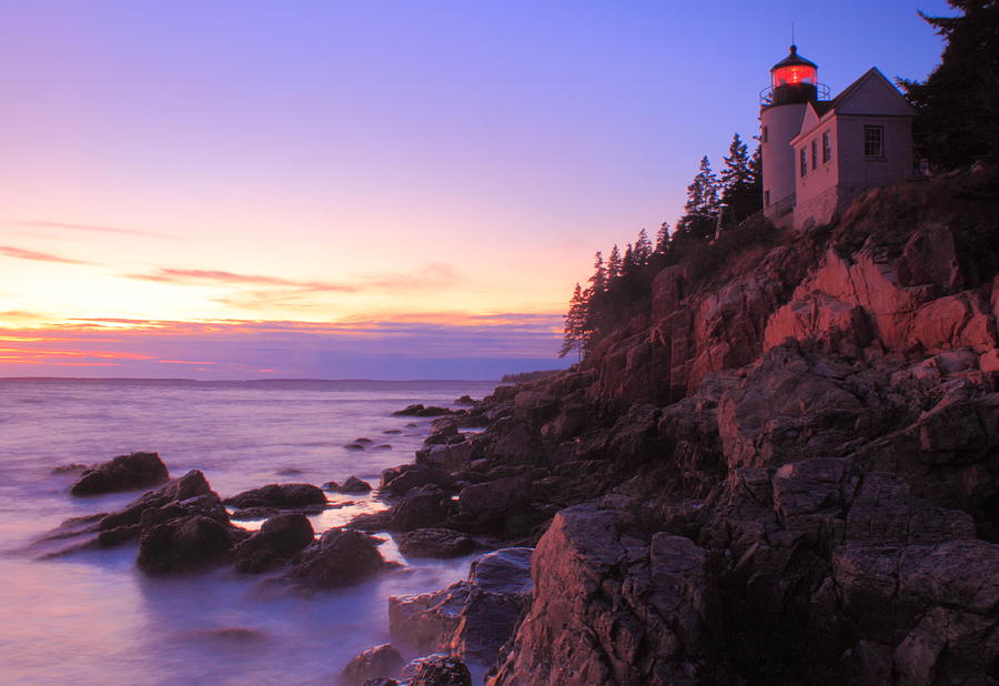 Acadia National Park Bass Harbor Lighthouse Photograph by John Burk