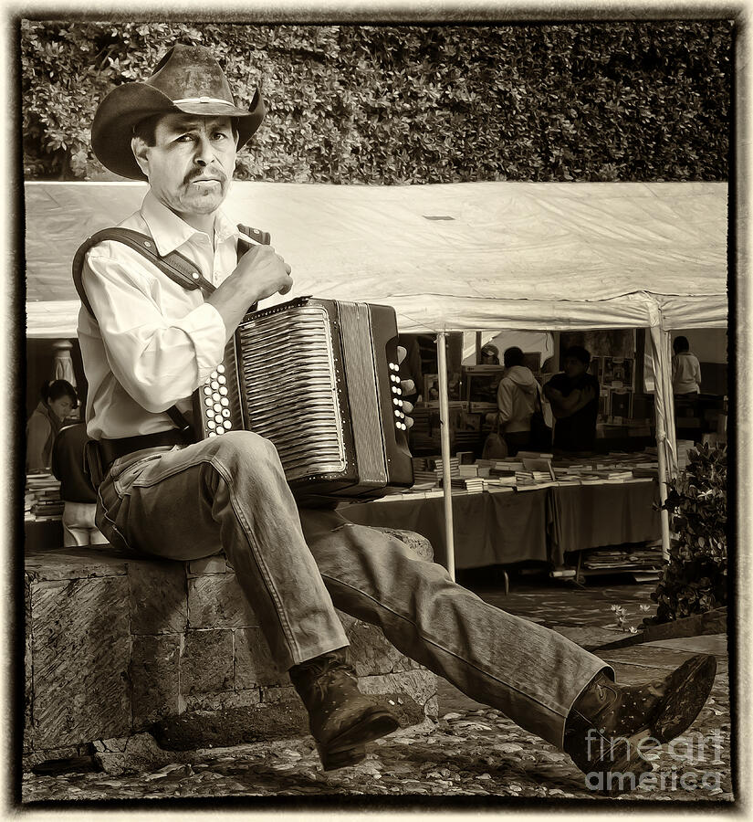 Accordian Player Photograph by Barry Weiss