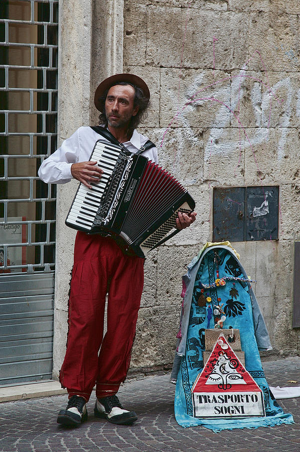Accordian player Photograph by Hugh Smith