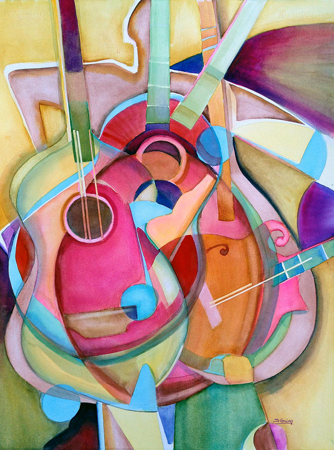 Music Painting - Accoustic Alchemy by Shane Guinn