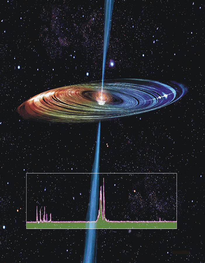 Accretion Disk And Radio Jet Photograph by Science Source
