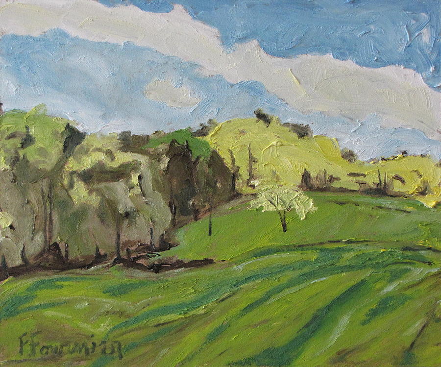 Fournier Painting - Accros A Spring Field by Francois Fournier