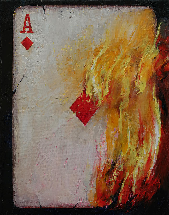 Ace of Diamonds Painting by Michael Creese