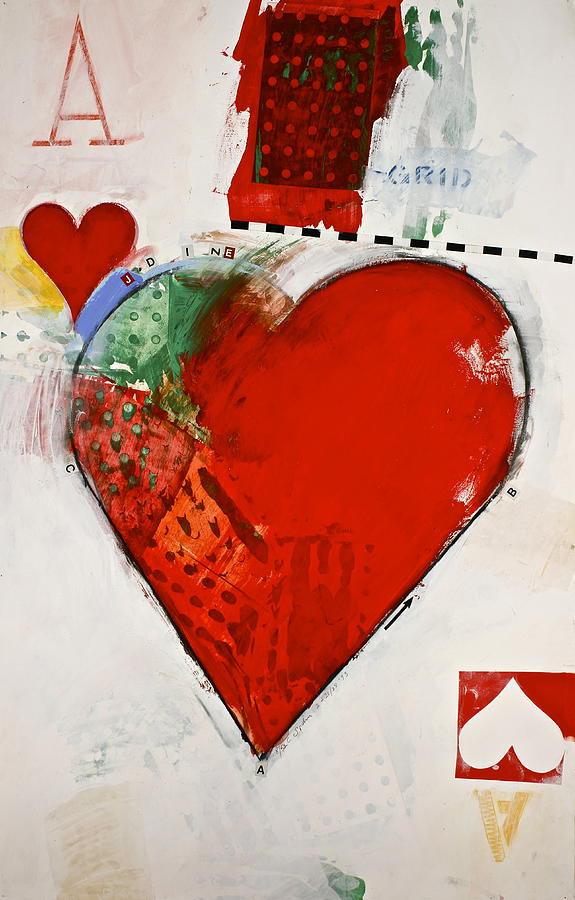 Ace of Hearts 8-52 Painting by Cliff Spohn