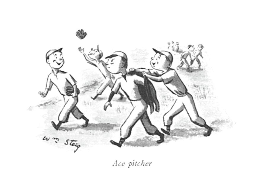 Ace Pitcher Drawing by William Steig