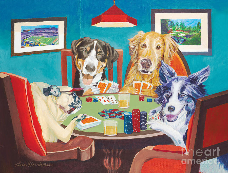 Chicago Bears Painting - Aces Run Wild by Lisa Hershman