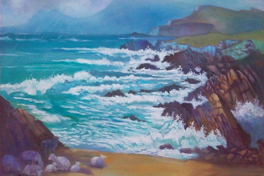 Achill Ireland Painting by Paul Weerasekera