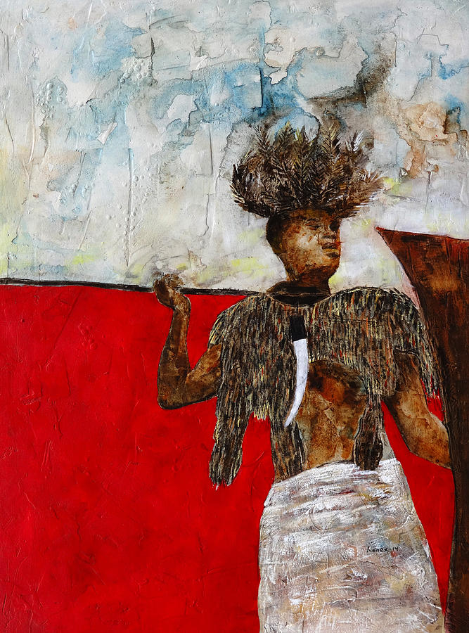 Acholi Warrior  Painting by Ronex Ahimbisibwe